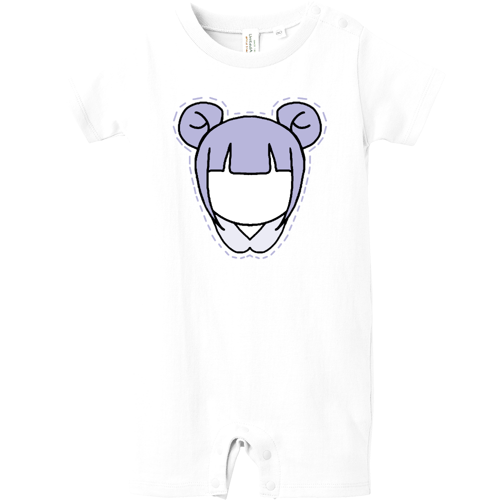 にじいろが～る　ぶる～ちゃん　ベイビーロンパース　ホワイト