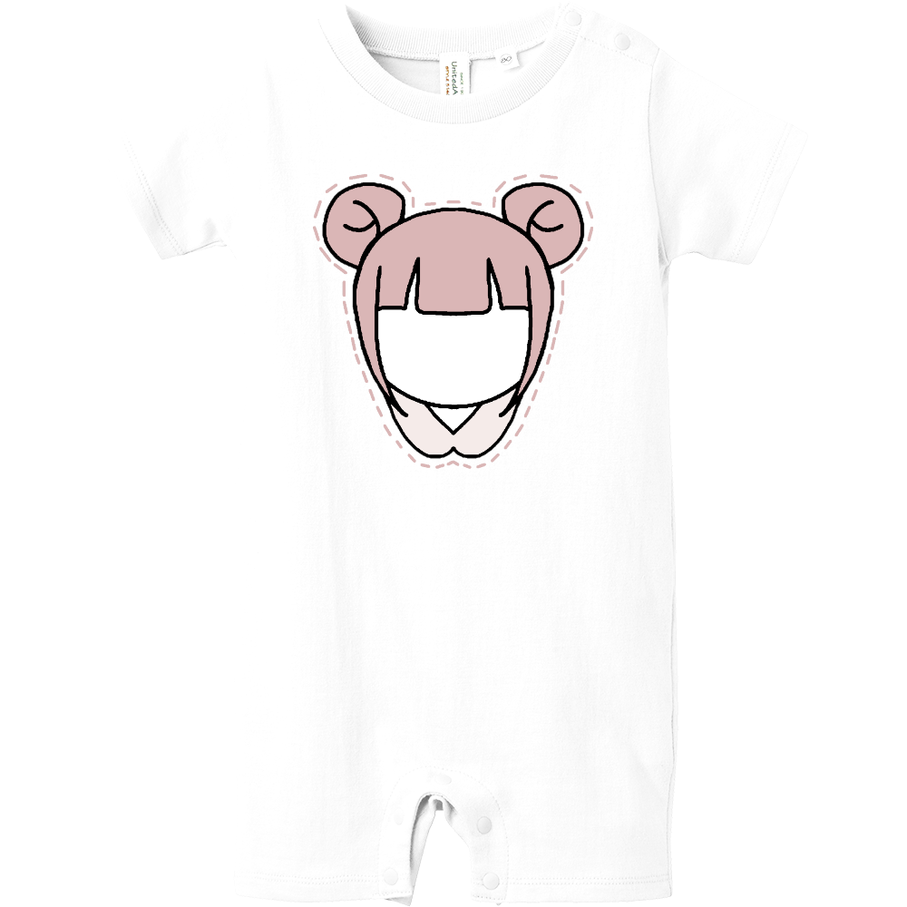 にじいろが～る　れっどちゃん　ベイビーロンパース　ホワイト