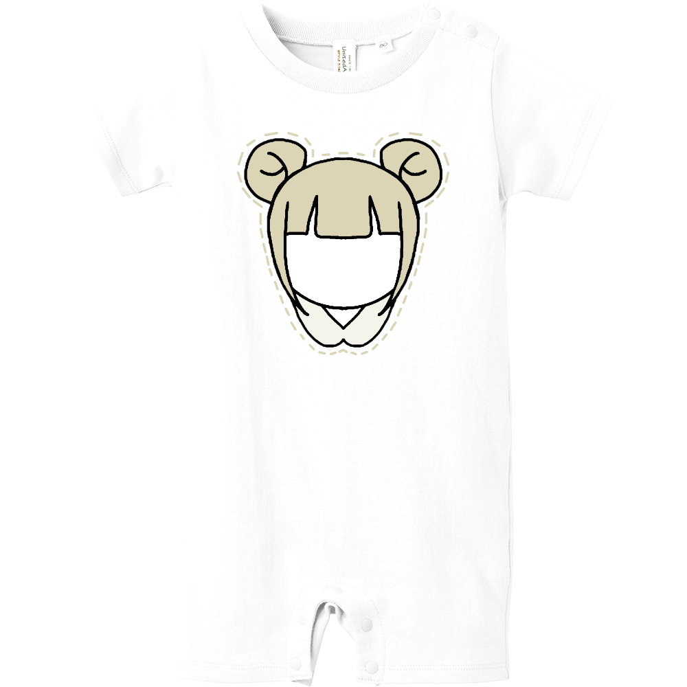 にじいろが～る　いえろ～ちゃん　ベイビーロンパース　ホワイト