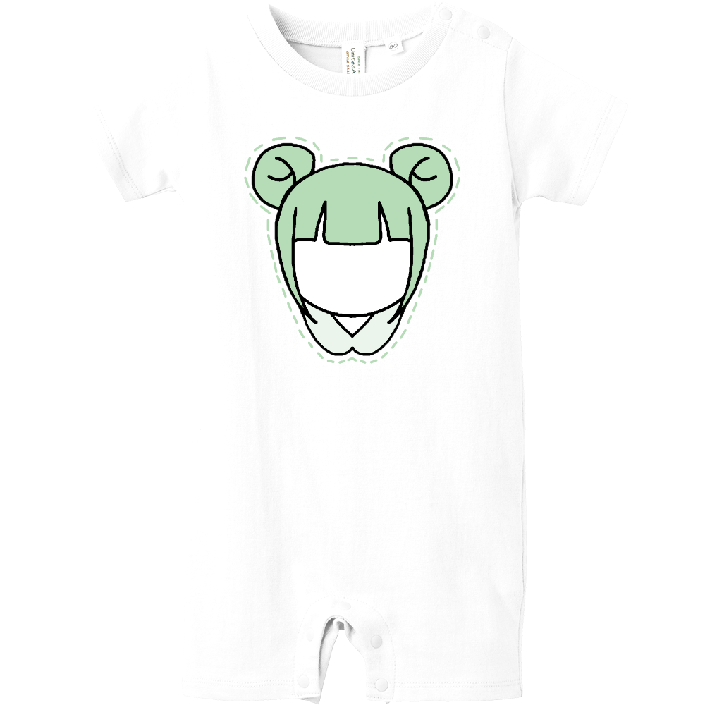 にじいろが～る　ぐり～んちゃん　ベイビーロンパース　ホワイト