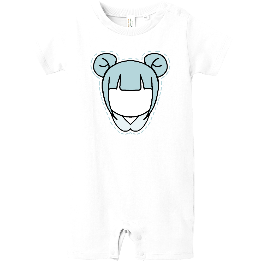 にじいろが～る　らいとぶる～ちゃん　ベイビーロンパース　ホワイト