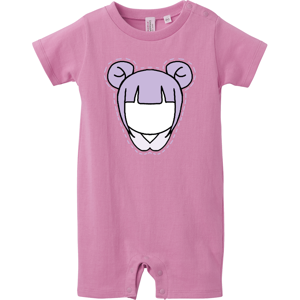 にじいろが～る　ぱ～ぷるちゃん　ベイビーロンパース　ピンク