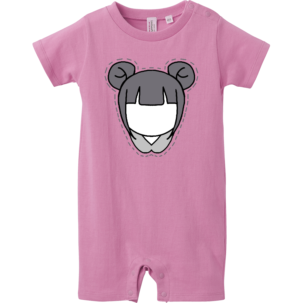 にじいろが～る　ぶらっくちゃん　ベイビーロンパース　ピンク