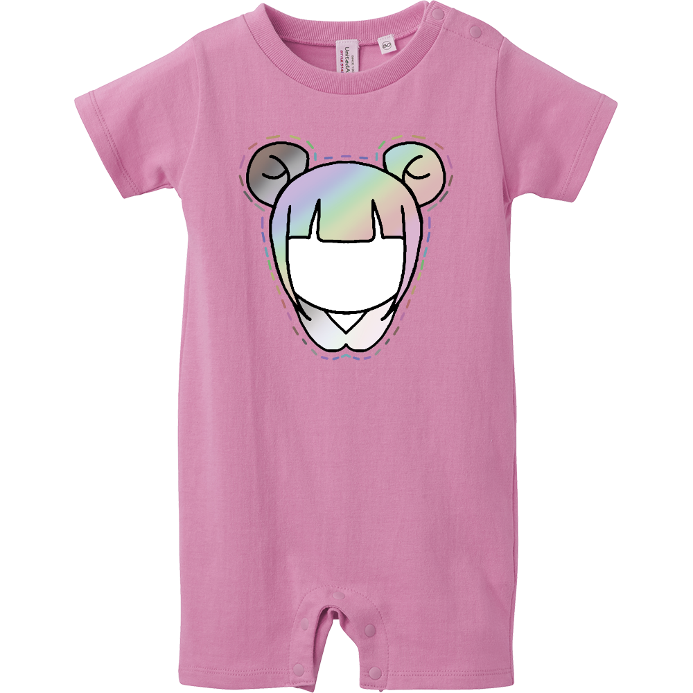 にじいろが～る　れいんぼ～ちゃん　ベイビーロンパース　ピンク