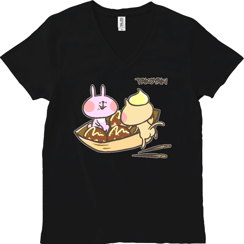 たこやきスリムVネックTシャツ