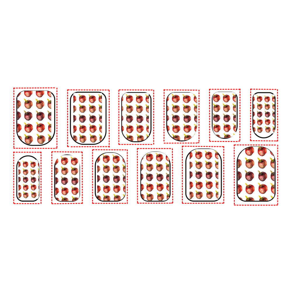 さくらんぼ　ネイルシール / ﾎﾜｲﾄ