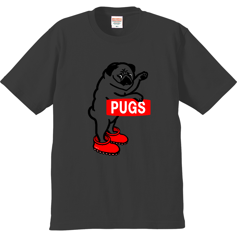 PUGS-1 Tシャツ スミクロ