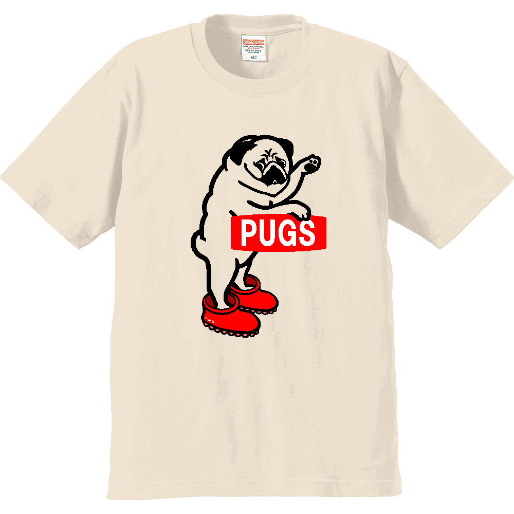 PUGS-1 Tシャツアイボリー