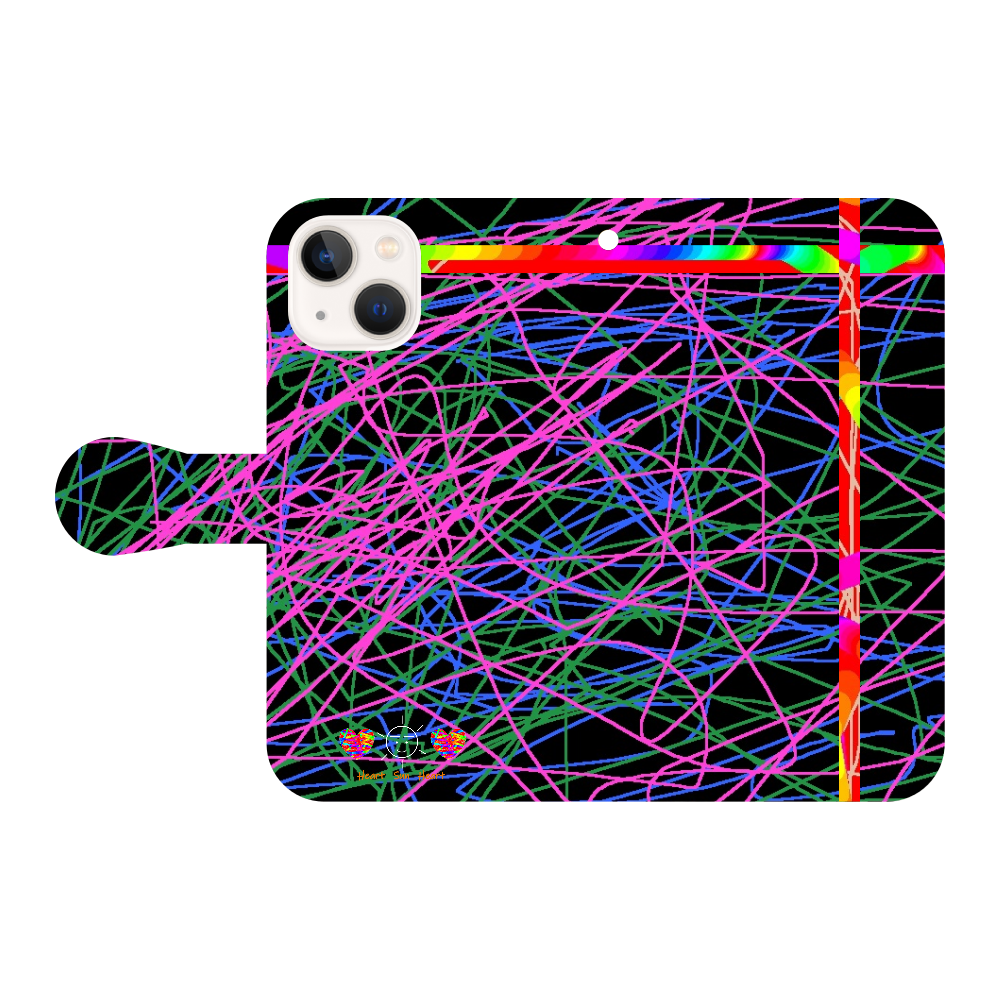 視線アート手帳型iPhoneケース iPhone13mini