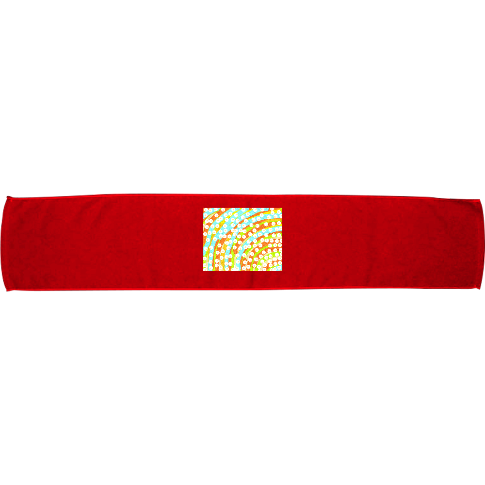 ドット フロー エナジー ホワイト ピンク カラーマフラータオル