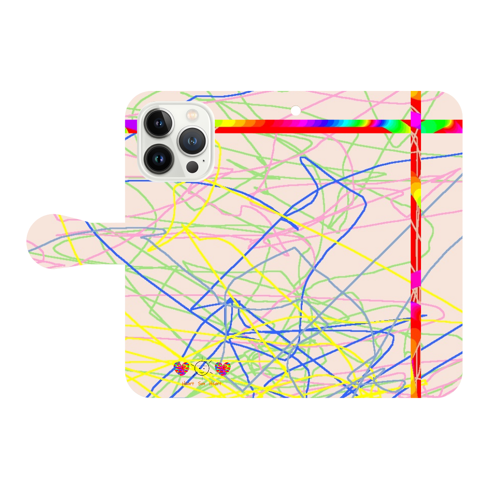 視線アート手帳型iPhoneケース iPhone13Pro