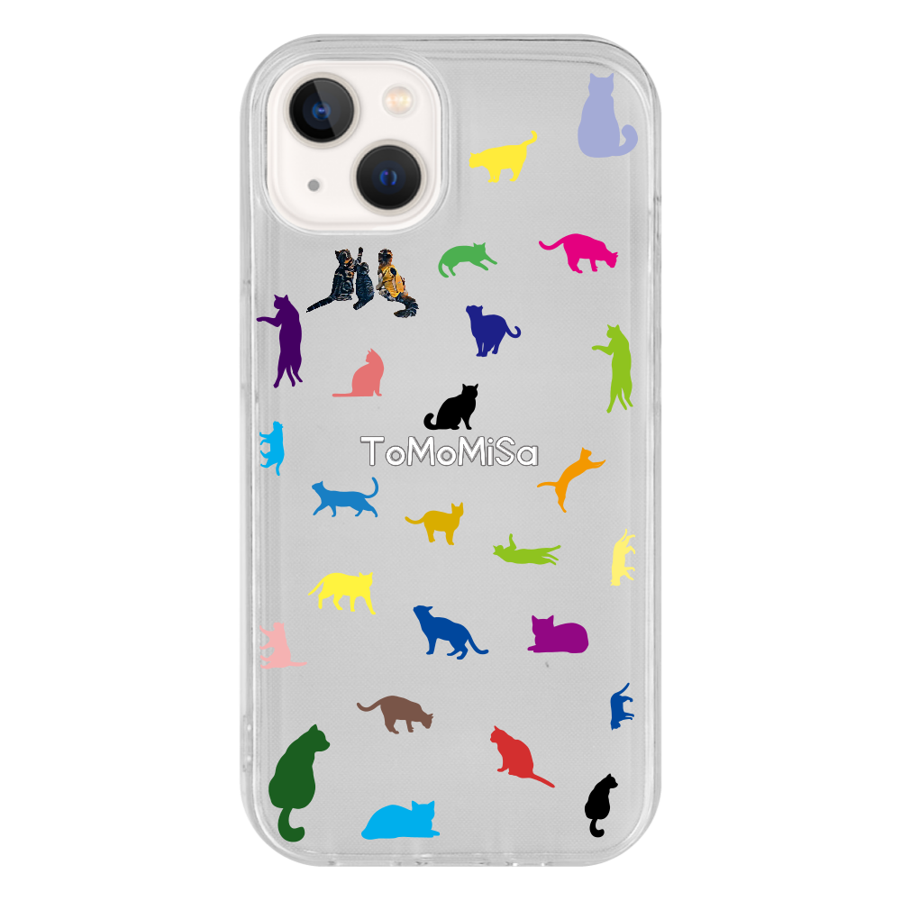 Cats paint 猫スマホカバー(ソフト) iPhone14シリーズ対応