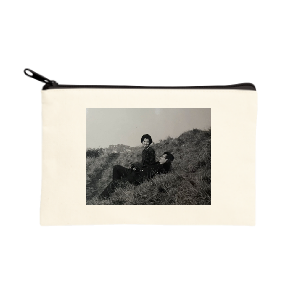 原っぱデートキャンバスフラットポーチナチュラル