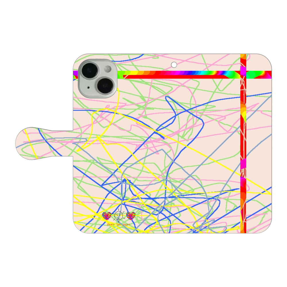 視線アート手帳型iPhoneケース iPhone14