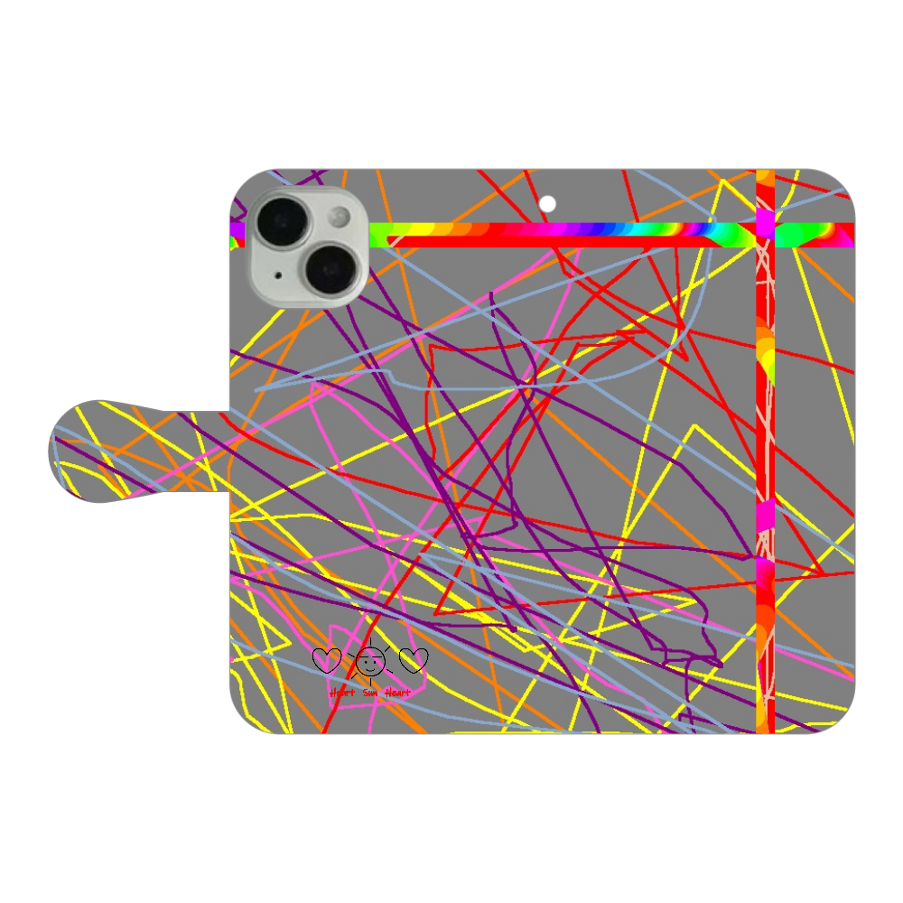 視線アート手帳型iPhoneケース iPhone14