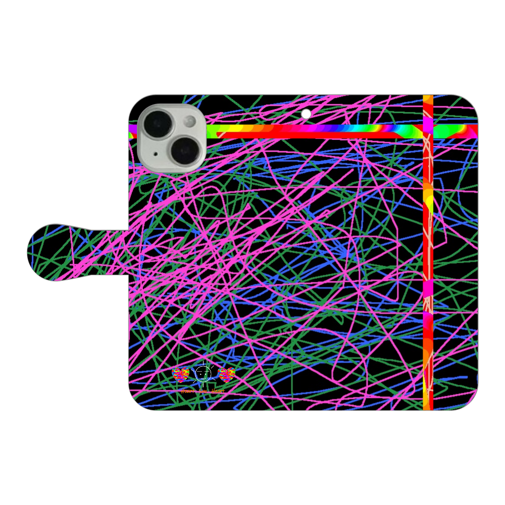 視線アート手帳型iPhoneケース iPhone14