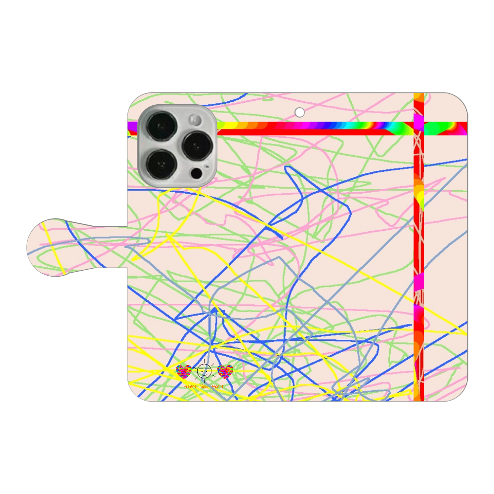 視線アート手帳型iPhoneケース iPhone14Pro