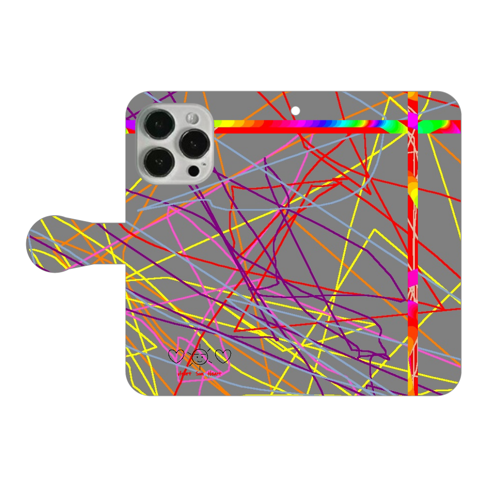 視線アート手帳型iPhoneケース iPhone14Pro