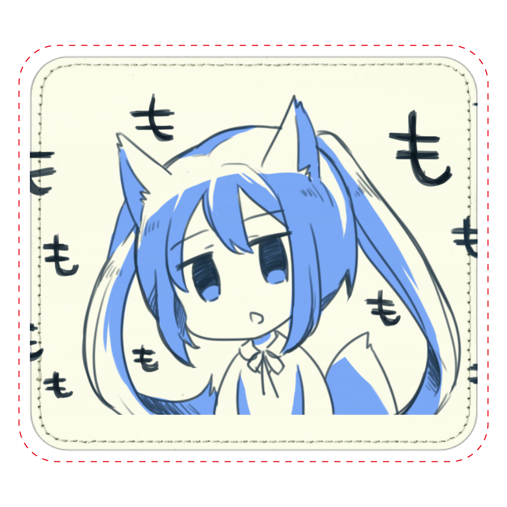 レザーマウスパッド（スクエア）：ももも【きつね】