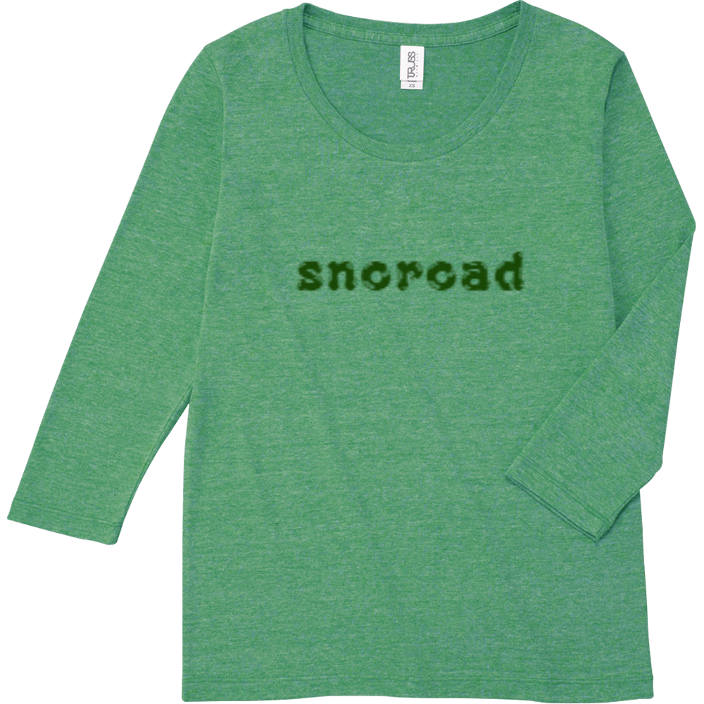 トライブレンド7分袖レディースTシャツ / HGR ヘザーグリーン