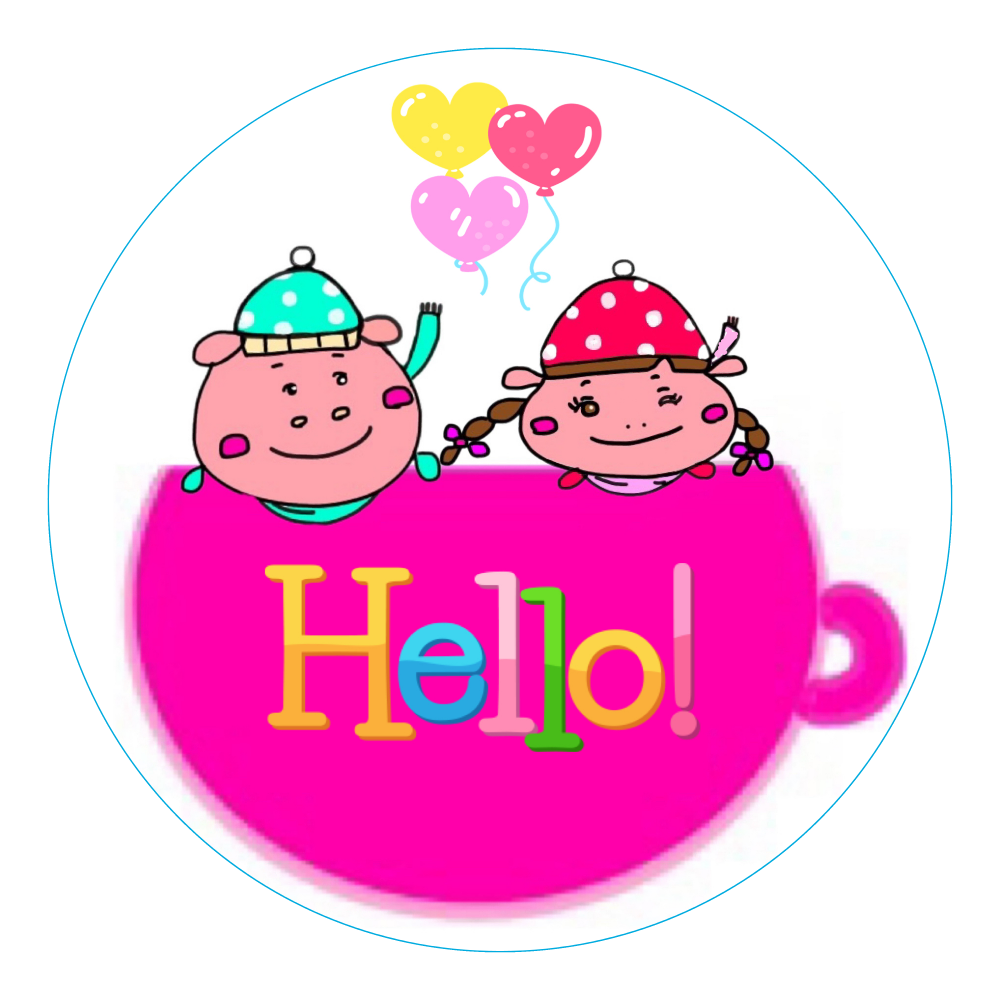 カップに乗ったカバカップル