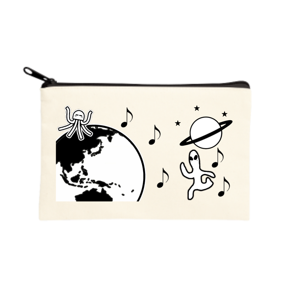 宇宙人とクラゲもどきポーチ