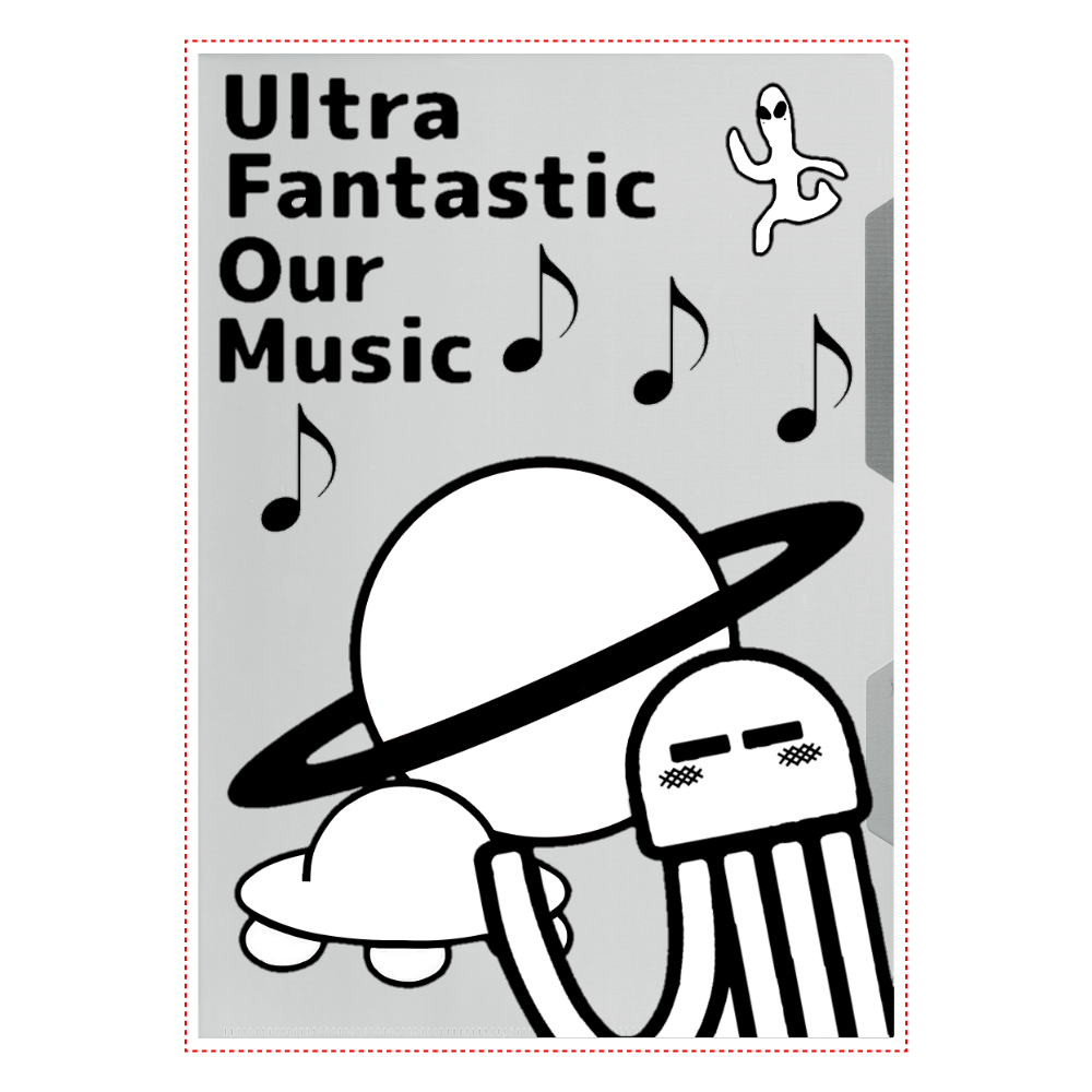 宇宙人とクラゲもどきクリアファイル・クラゲもどきと母星(A4サイズ)