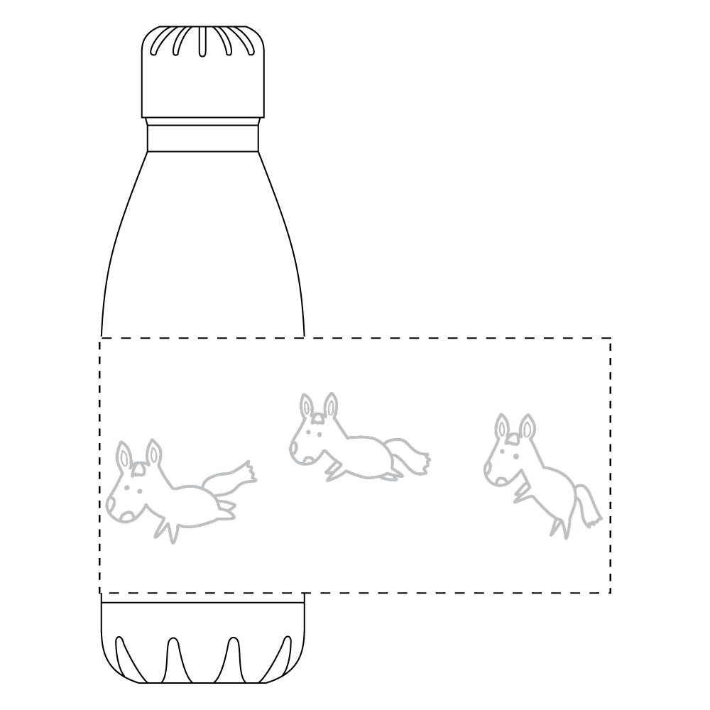 馬ちゃんサーモボトル[シルバー]