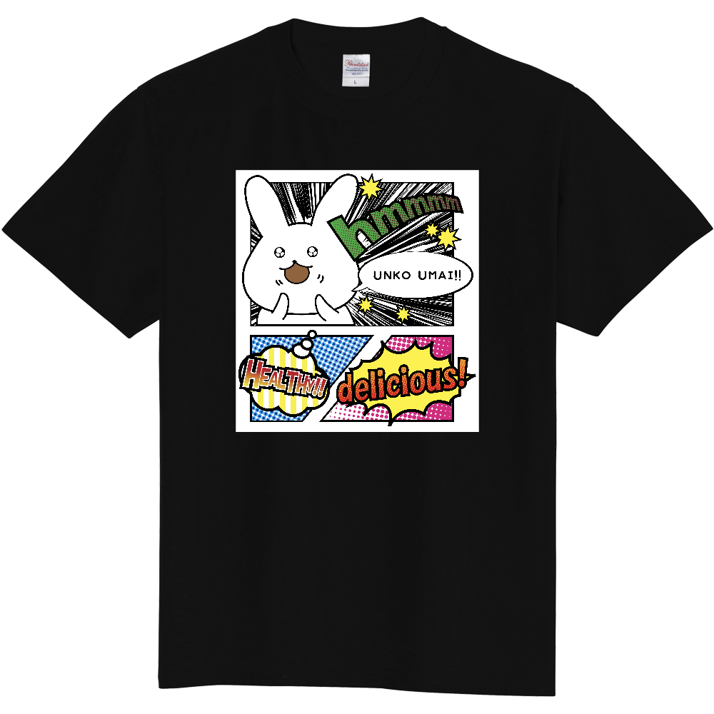アメコミ風うさぎさんTシャツ