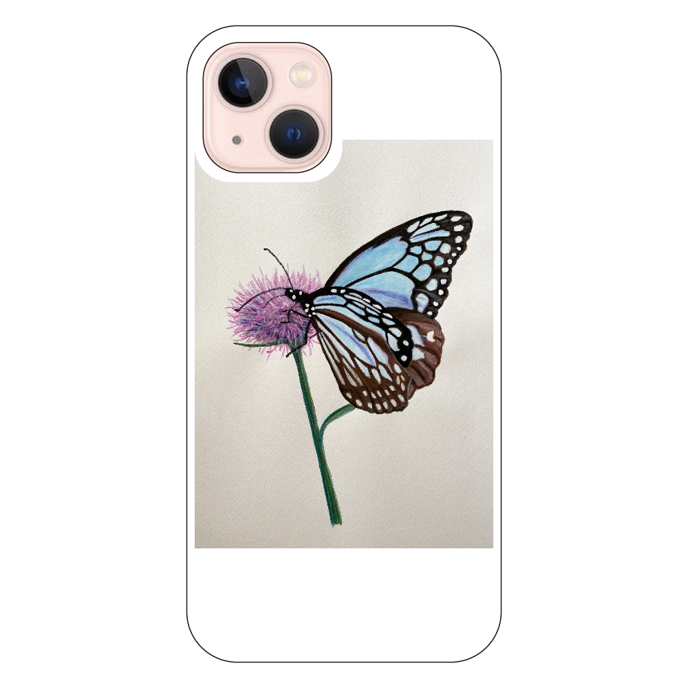 アサギマダラ iPhone 13 透明 ケース