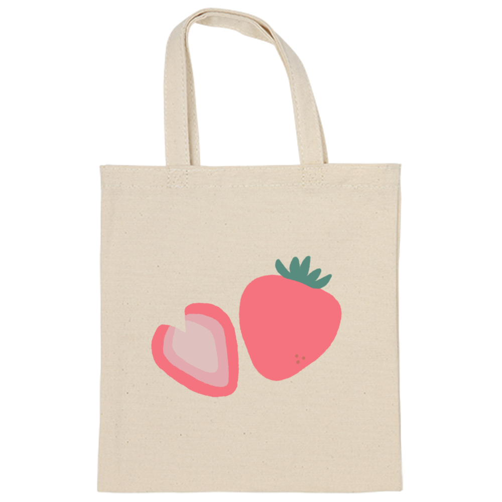 ハートに切ったいちご