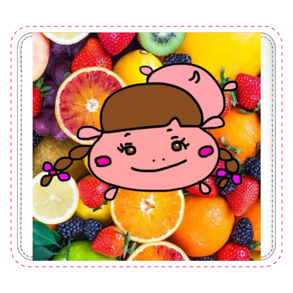 フルーツに囲まれたカバのリンちゃん