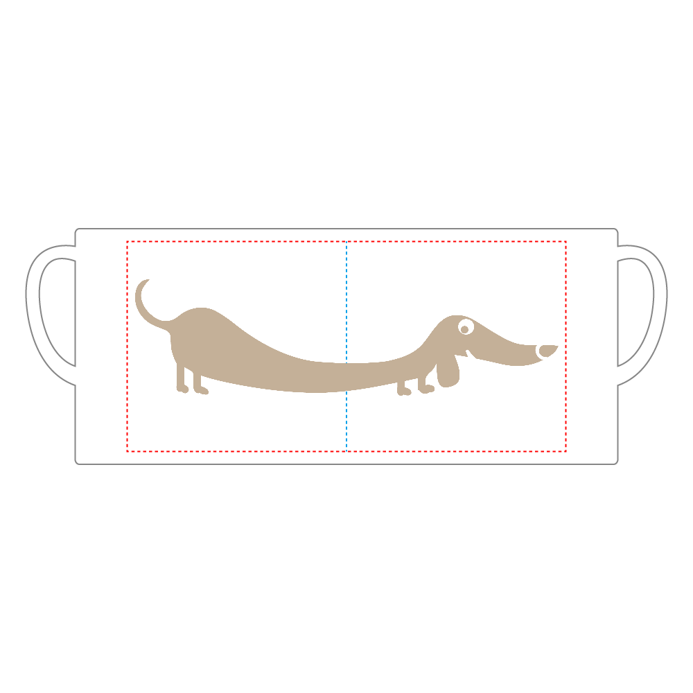 MONOLITHオリジナル 長~いダックス マグカップ クリーム