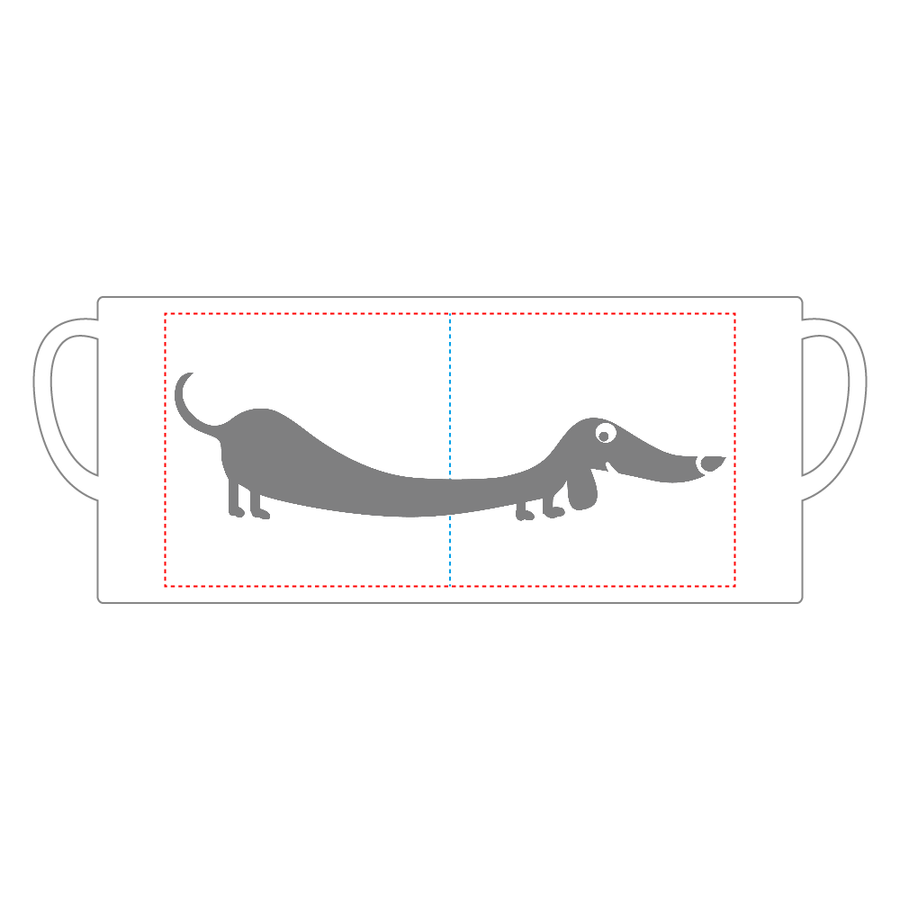 MONOLITHオリジナル　長～いダックス　マグカップ　グレー