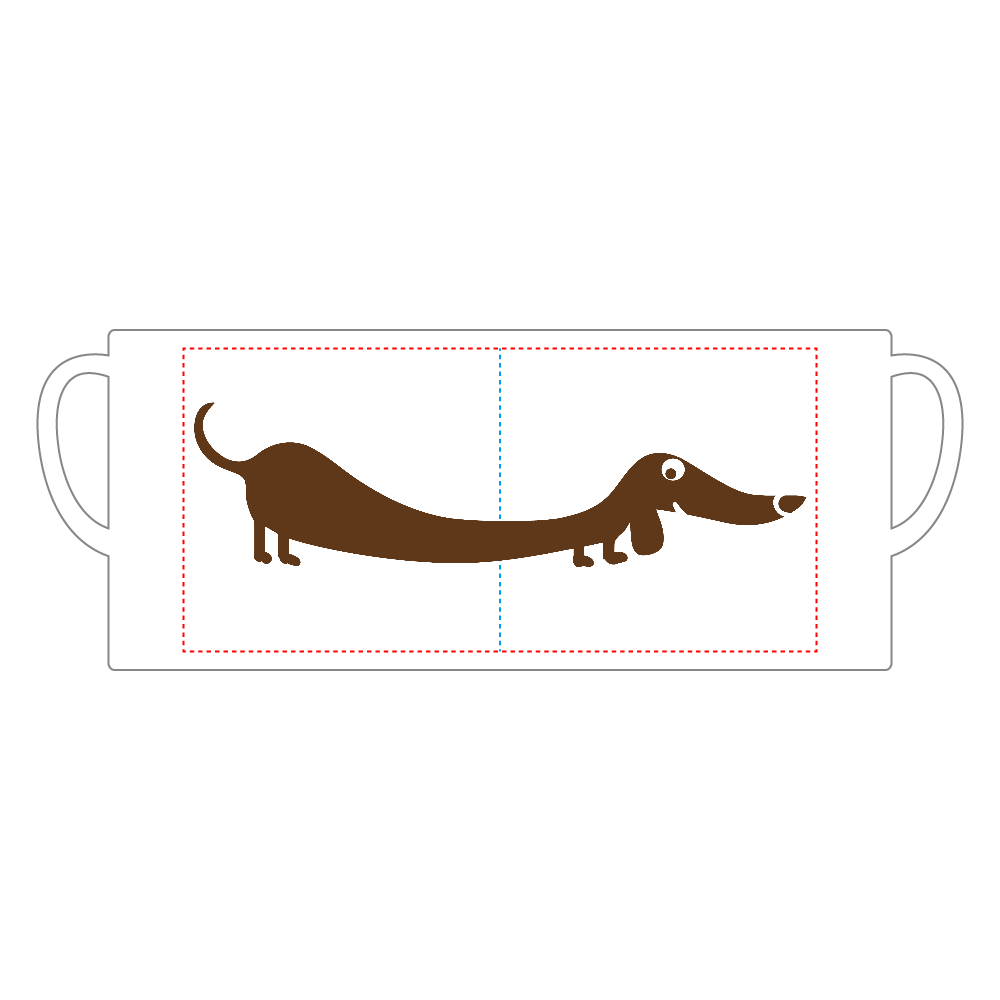 MONOLITHオリジナル　長～いダックス　マグカップ　ブラウン