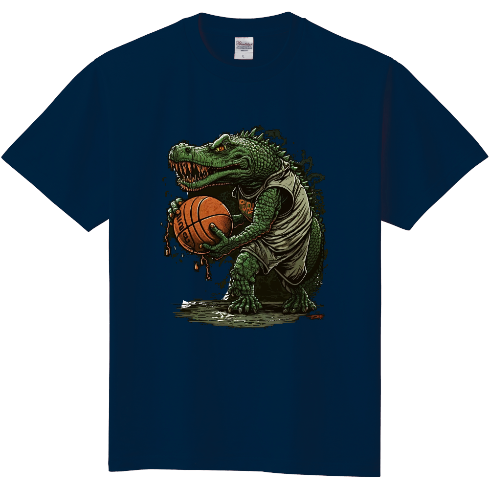  Crocodile playing basketball