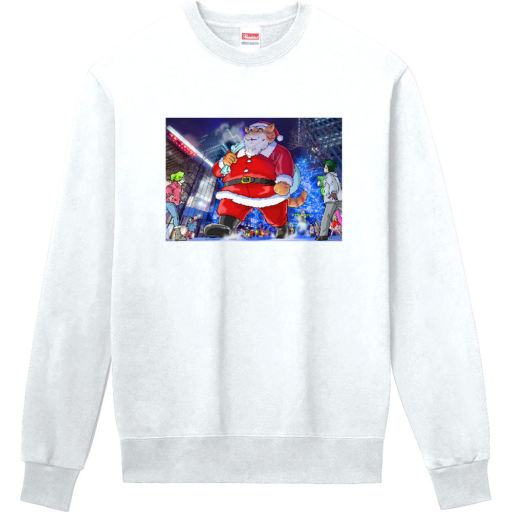 大きな猫サンタがやって来る！