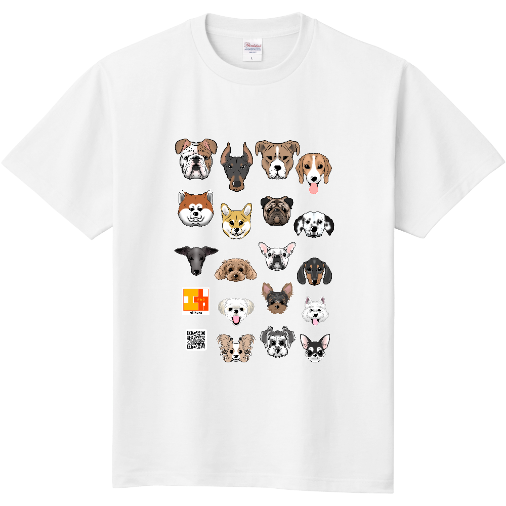 犬三昧（エヂカラのロゴなしVer.）|オリジナルTシャツのUp-T