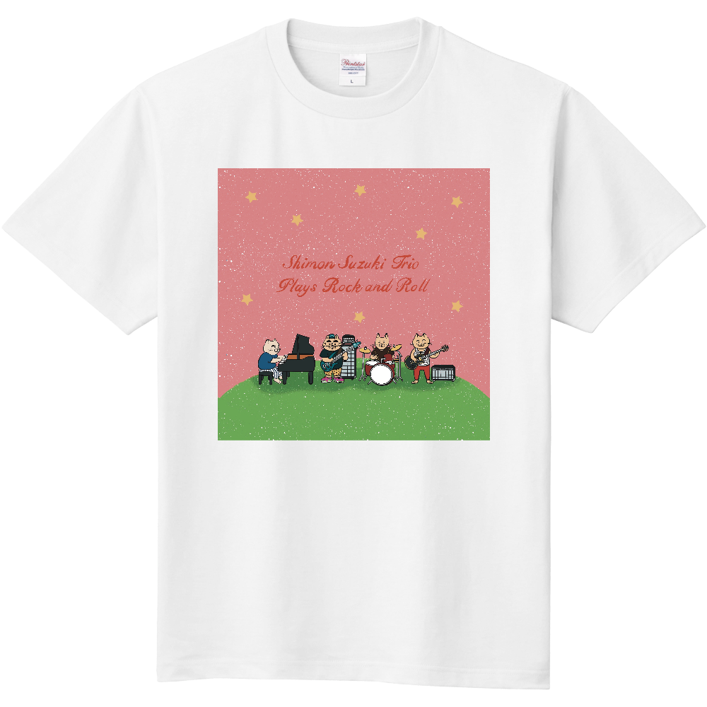 ネコバンドTシャツ