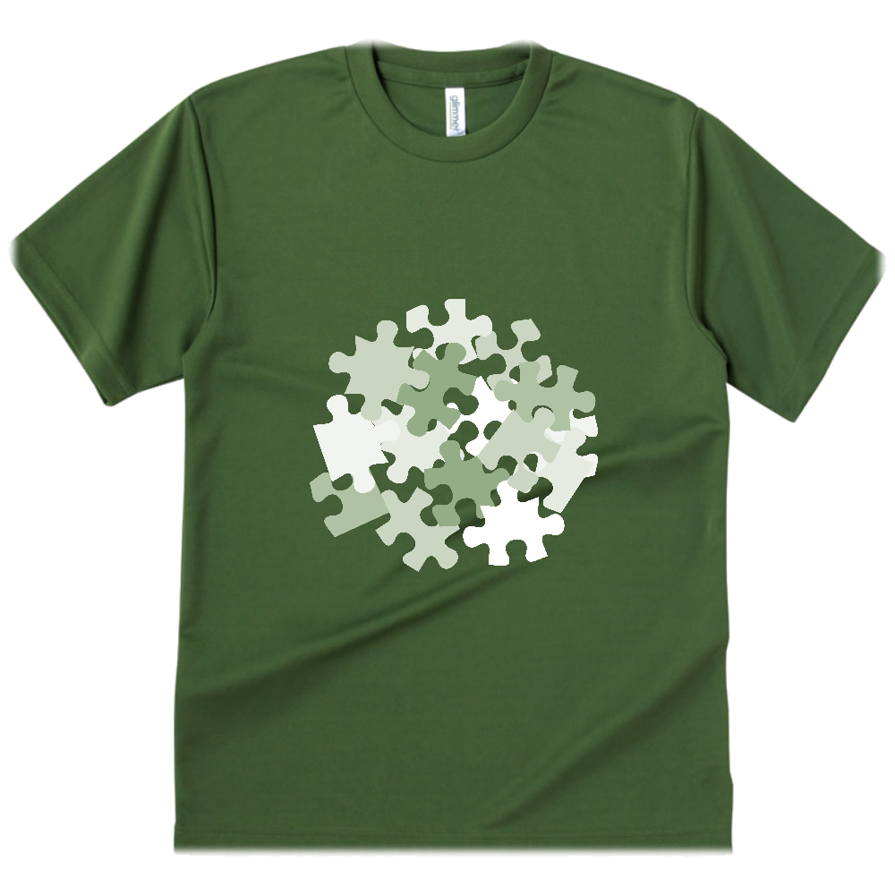 パズル(淡い緑)|オリジナルTシャツのUP-T