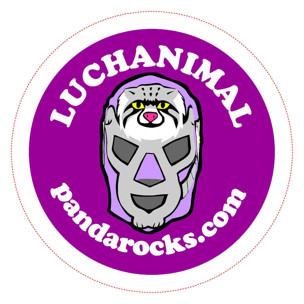 LUCHAマヌルネコマスク缶バッジ/LUCHANIMAL|オリジナルTシャツのUP-T