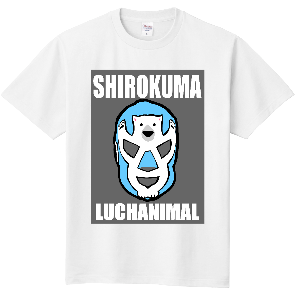 LUCHAシロクママスクTシャツ/LUCHANIMAL|オリジナルTシャツのUP-T