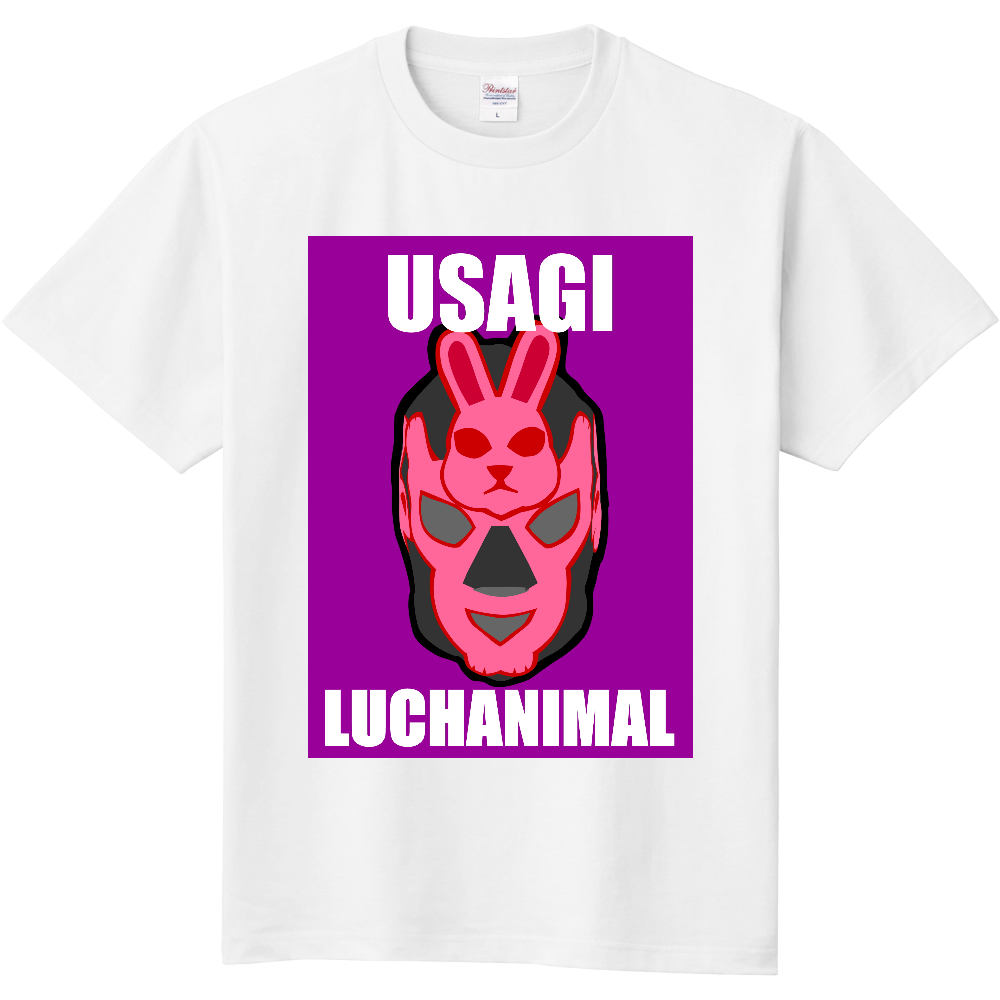 LUCHAピンクウサギマスクTシャツ/LUCHANIMAL|オリジナルTシャツのUP-T