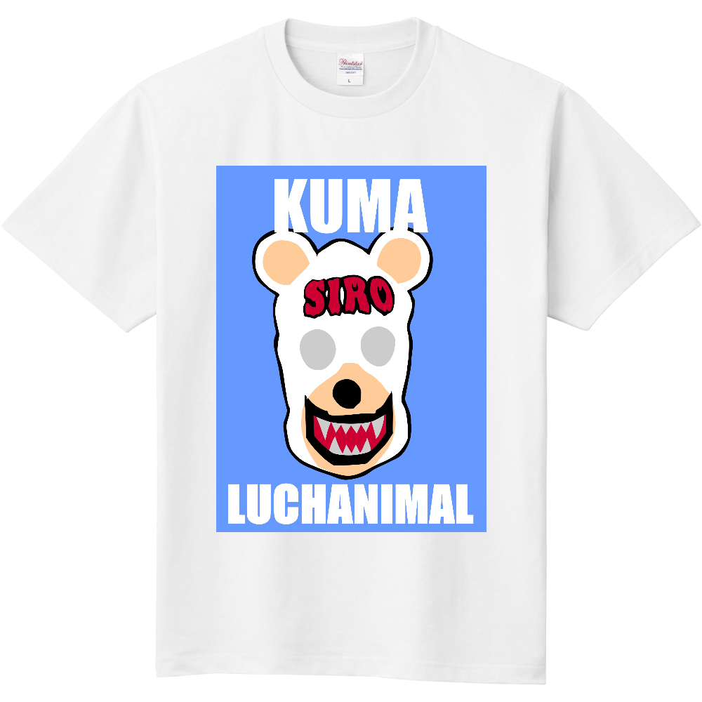 LUCHAシロクママスクTシャツ/LUCHANIMAL FACE|オリジナルTシャツのUP-T