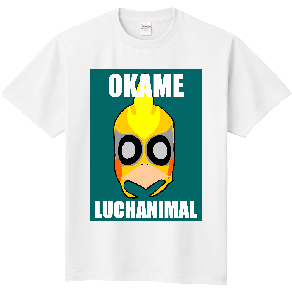 LUCHAオカメインコマスクTシャツ/LUCHANIMAL FACE|オリジナルTシャツのUP-T