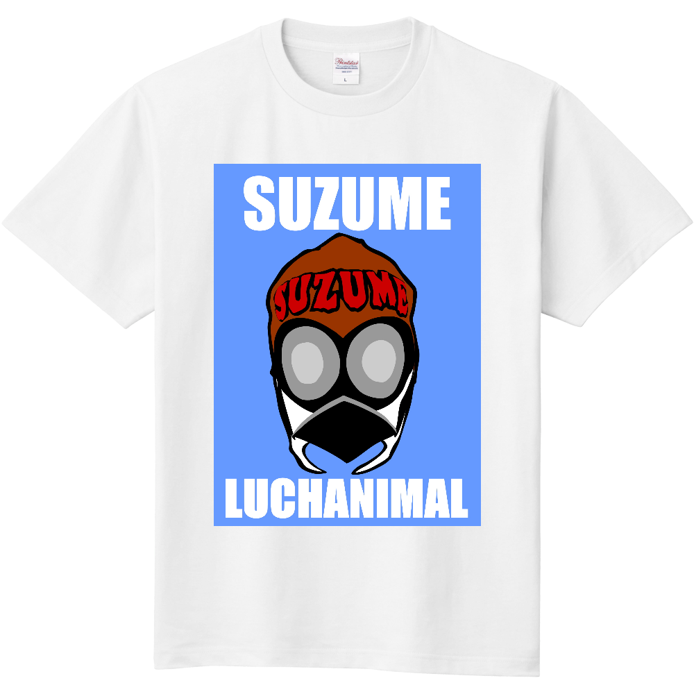 LUCHAオカメインコマスクTシャツ/LUCHANIMAL|オリジナルTシャツのUP-T