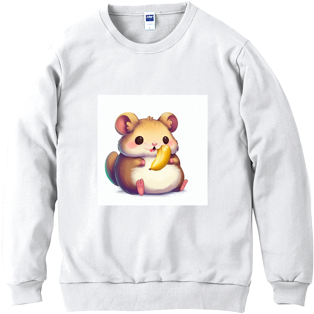 Hamsters eating bananas.(バナナを食べるハムスター)