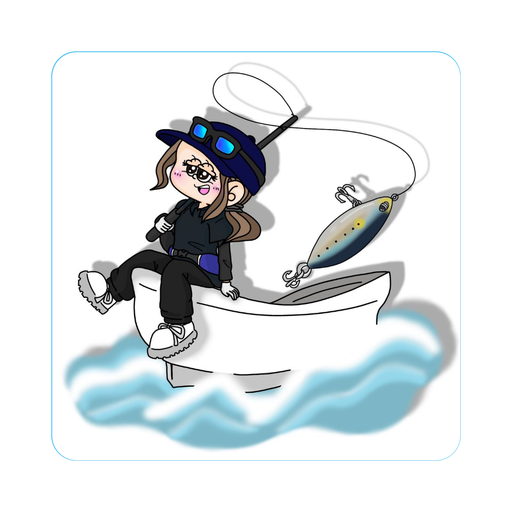 女船長りんごオリジナルアクリルバッジ(四角)