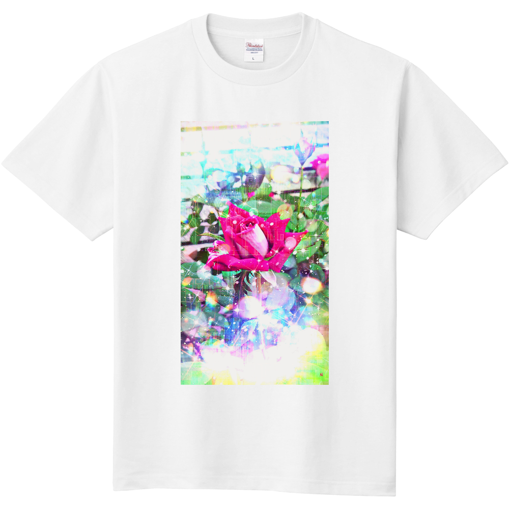 【 応援企画：a-1469 光出 薔薇 A rose born from The lightでTシャツ 作りました。(⁠^⁠^⁠)/ 】-定番Ｔシャツ