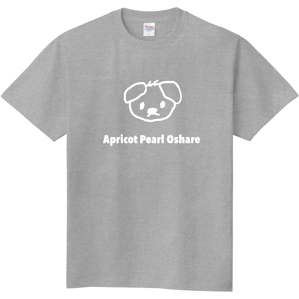 Tシャツ　Apricot Pearl Oshare-01uptグレー-定番Ｔシャツ